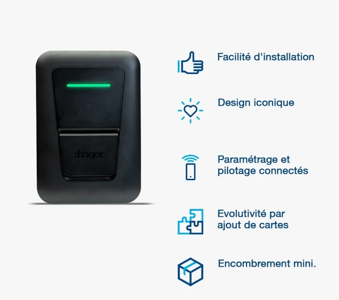 Borne de recharge HAGER